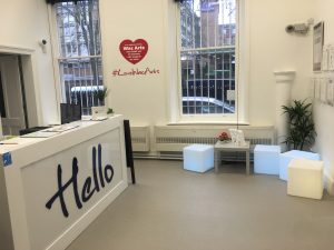 New reception area