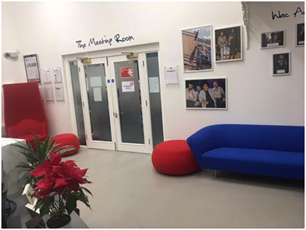 Our new bright and comfortable reception area