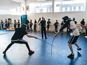 Fencing at Senior Wac Arts