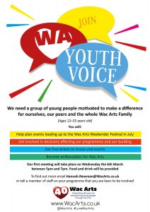 Join Wac Arts Youth Voice