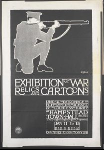 exhibition of war relics and cartoons poster