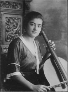 Frieda playing the cello